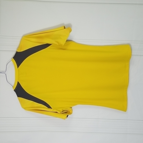Umbro Mens Small Shirt Neon Yellow & Grey Soccer Athletic Crew Neck Short Sleeve - Picture 6 of 7